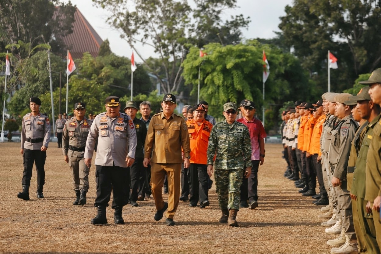 Apel Gelar Pasukan Pemadam Kebakaran di Kabupaten Bangka, Antisipasi Karhutla Semakin Meluas