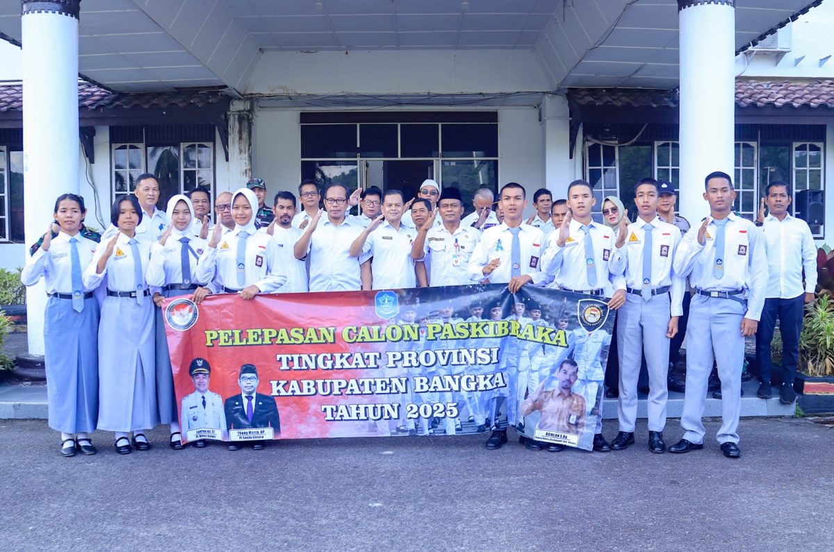 Pj Sekda Lepas 8 Calon Paskibraka Bangka Ke Seleksi Nasional