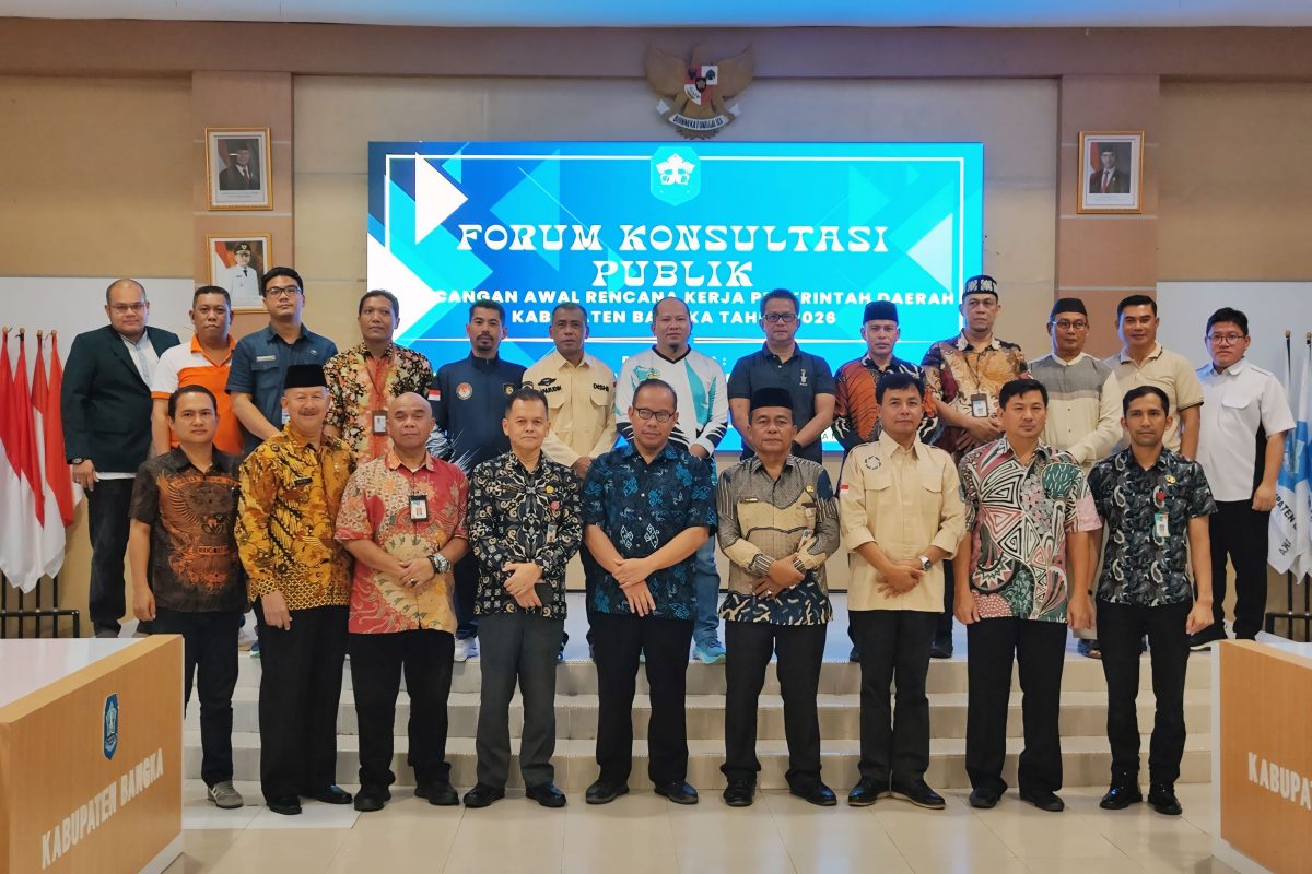 Pemkab Bangka Gelar Forum Konsultasi Publik Bahas Rancangan Awal RKPD 2026