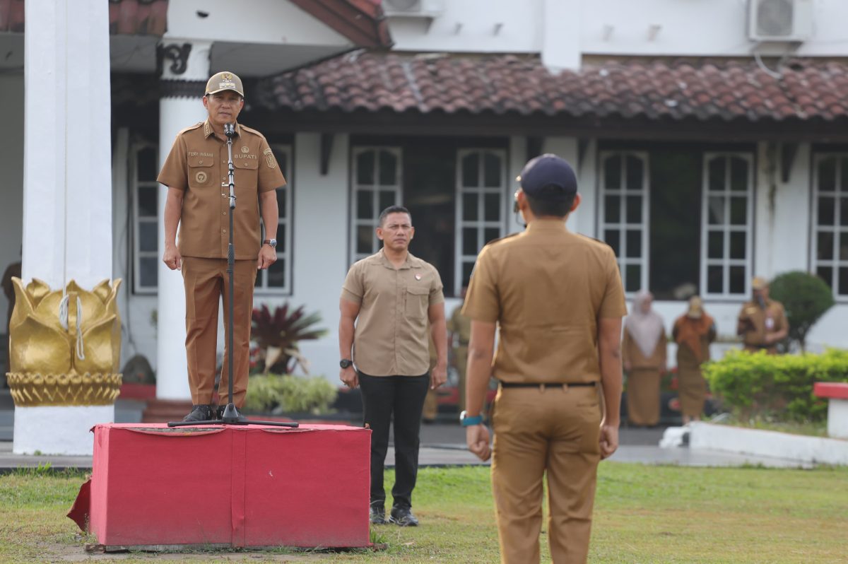 Bupati Bangka Pimpin Apel Bersama Perdana Usai Idul Fitri 1447 H