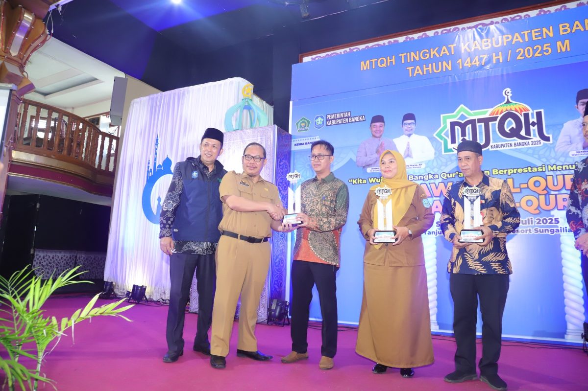 MTQH Bangka Tahun 2025 Resmi Ditutup, Kontingen Mendobarat Raih Juara Umum