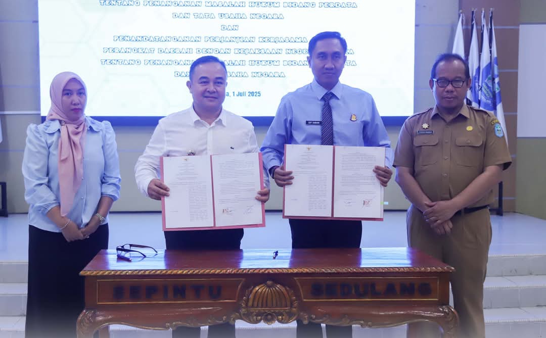 Kerjasama Bidang Hukum Perdata dan TUN, Pemkab Bangka dan Kajari Tandatangani Nota Kesepakatan