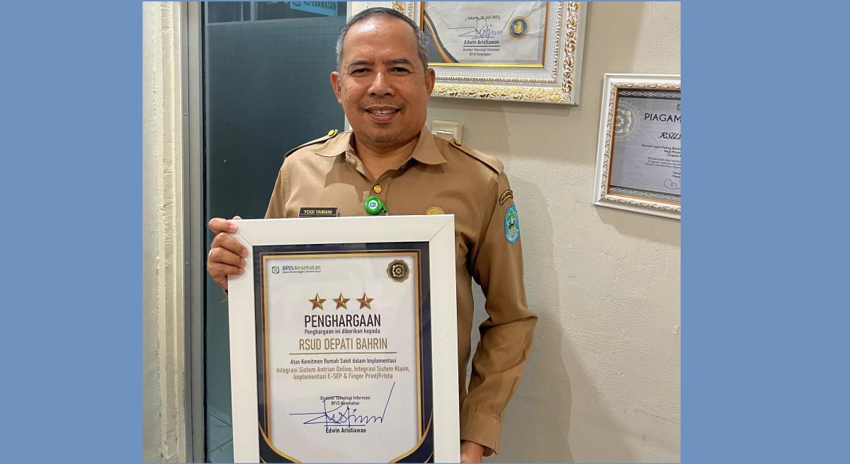 RSUD Depati Bahrin Terima Penghargaan Transformasi Digital Dari BPJS Kesehatan