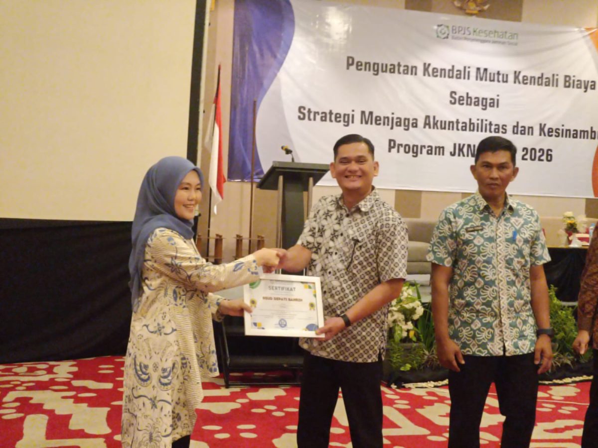 RSUD Depati Bahrin Raih Penghargaan Nilai Rekredensialing Terbaik Dari BPJS KESEHATAN