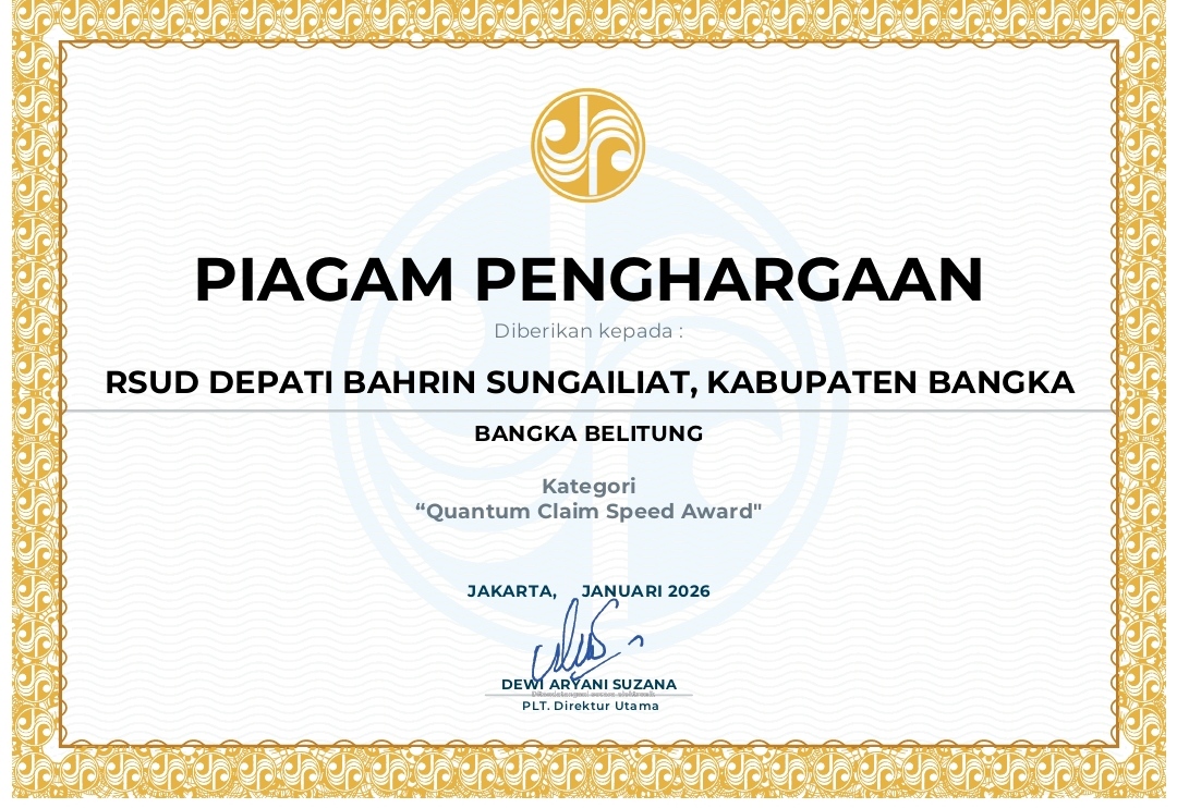 RSUD Depati Bahrin Raih “Quantum Claim Speed Award” dari PT Jasa Raharja